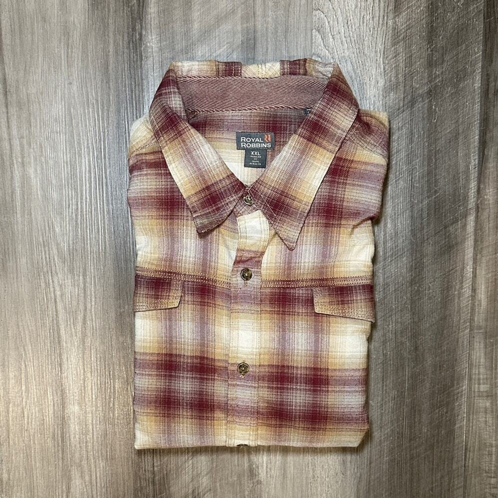 Royal Robbins Heavy Tech Regular Fit Flannel Long Sleeve Button Down - 2XL